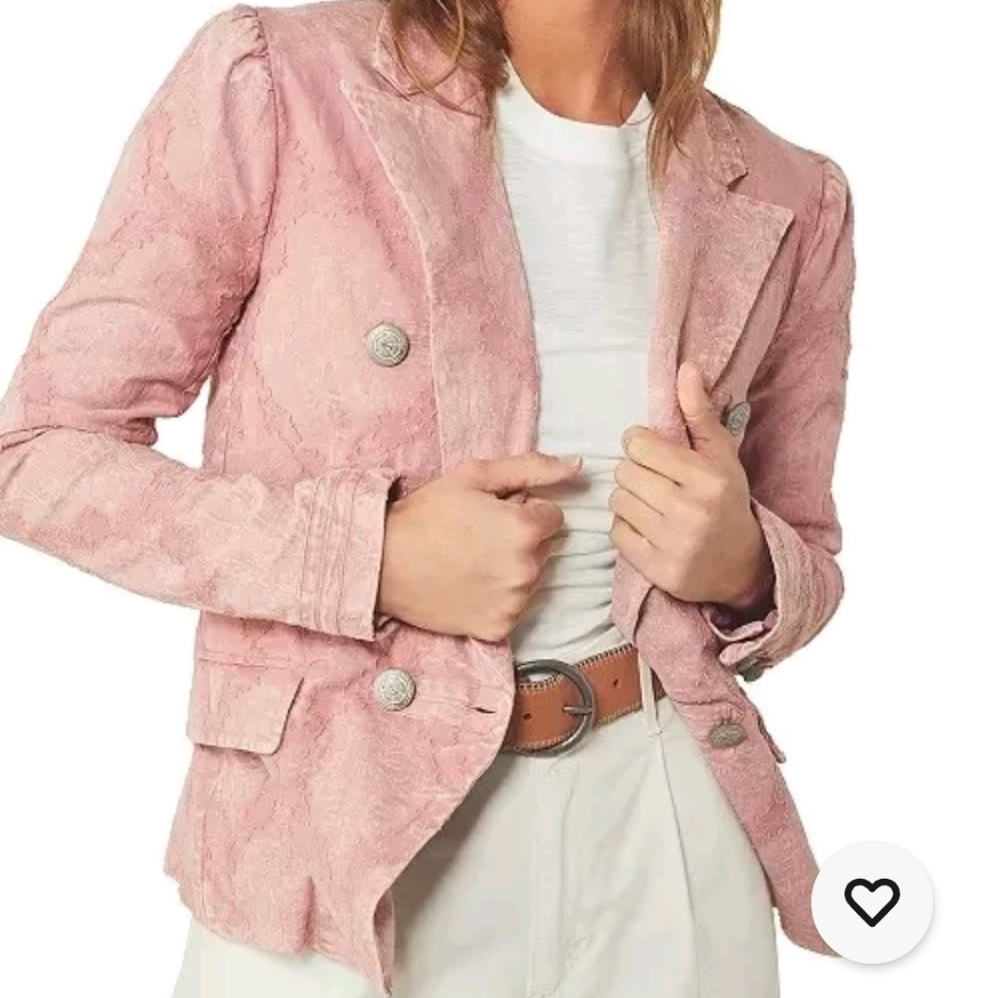 Free People Pink James Blazer Medium